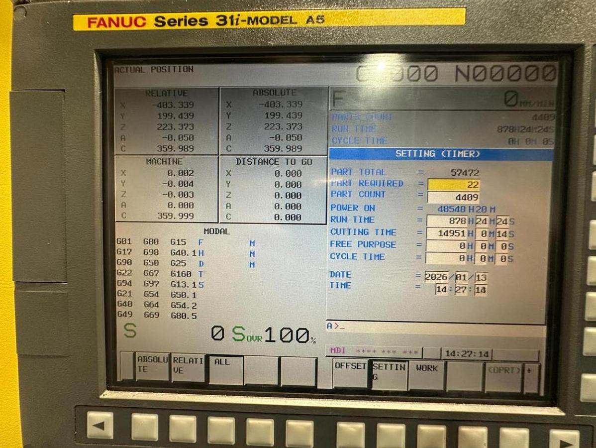 Used CNC Fanuc Robodrill T21iE 5-Axis Vertical Machining Centre – 2007 T21iE 5-Axis