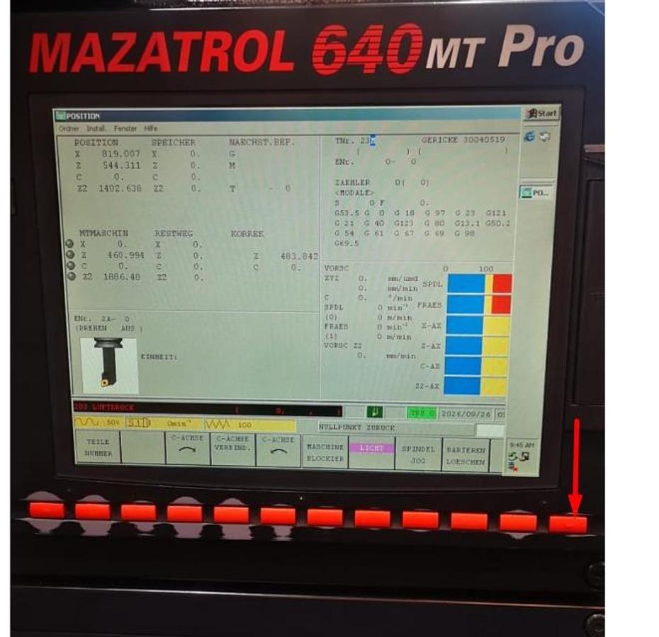 Used MAZAK CT 4500M TURNING AND MILLING CENTRE WITH TOOLS AND ACCESSORIESS -LOW HOURS