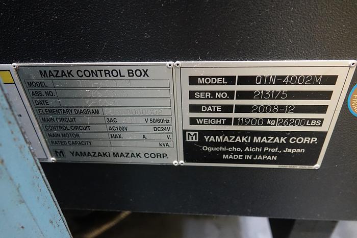 Used CNC LATHE - MAZAK NEXUS 400 - II M