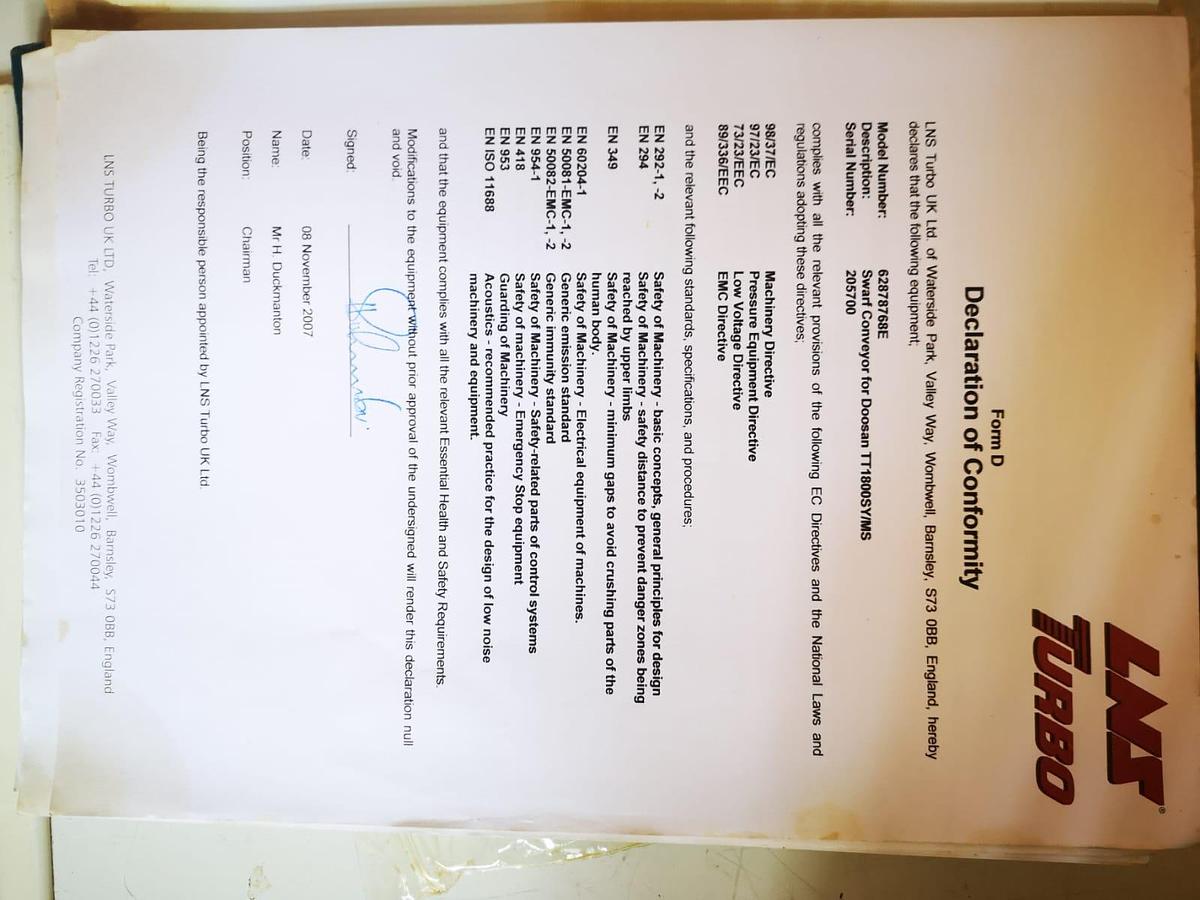 Used CNC LATHE DOOSAN TT 1800SY TURNING AND MILLING CENTRE