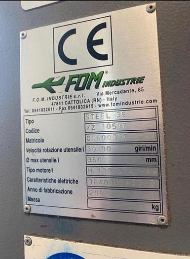 Used CIRCULAR SAW FOM - STEEL 35 -TWIN HEAD