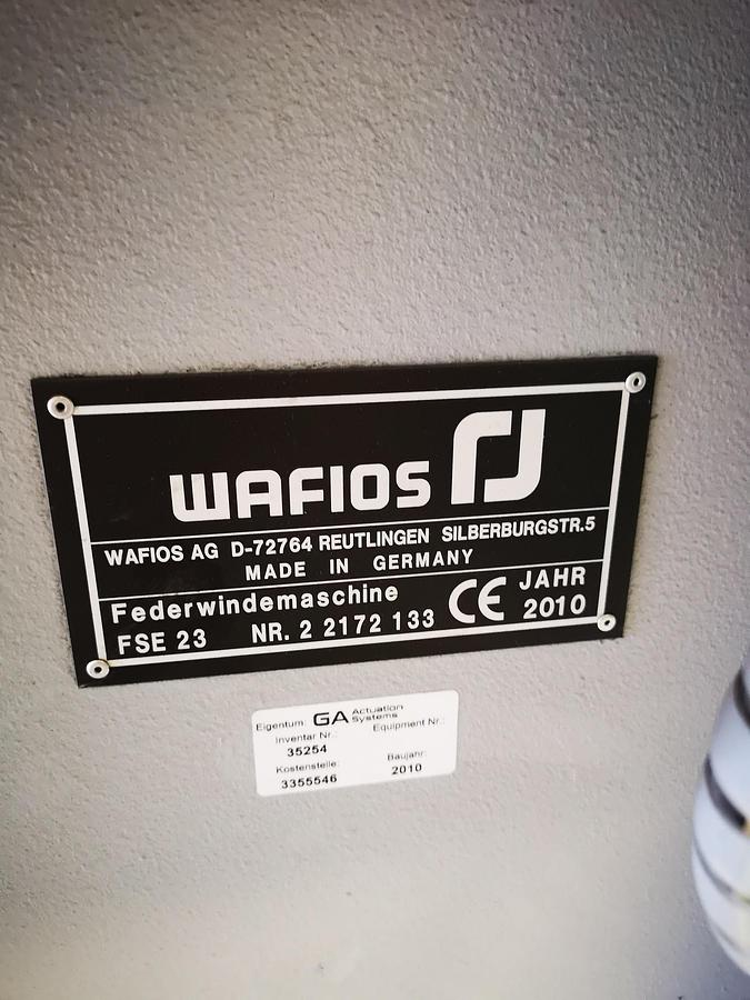 Used SPRING AND COIL - WAFIOS FSE 23 CNC -2010