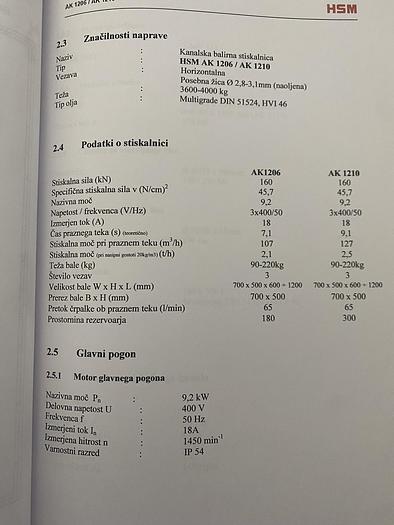 Used PAPER PRESS HSM SK 1206