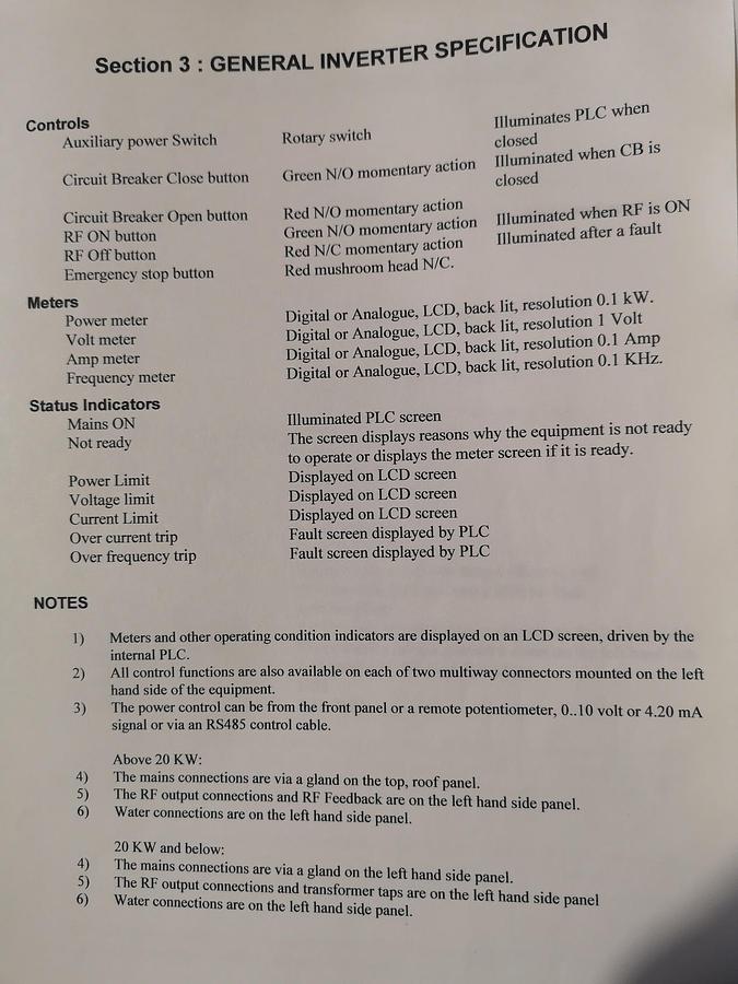 Used onduction heating ISM