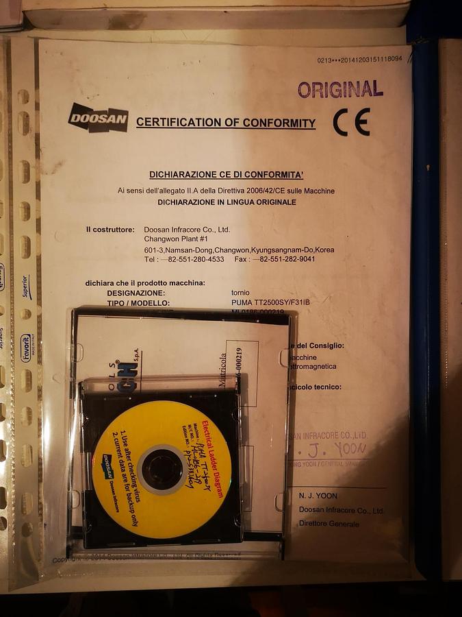 Used CNC LATHE DOOSAN PUMA TT2500SY