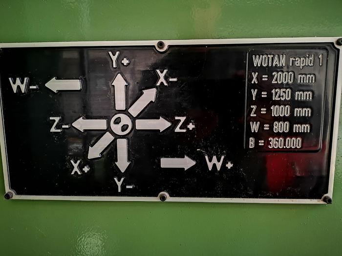 Used CNC BORING MILL WOTAN RAPID 1 WITH HUGE AMOUNT OF TOOLING