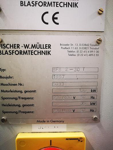 Used BLOW MOLDING - FISCHER - W. MULLER BFB 2-30 T