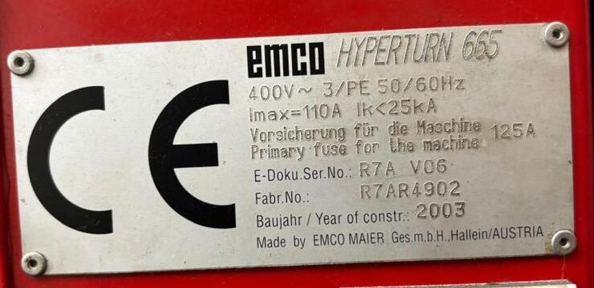 Used EMCO HYPERTURN 665 TWIN SPINDLE TWIN TURRET excellent condition