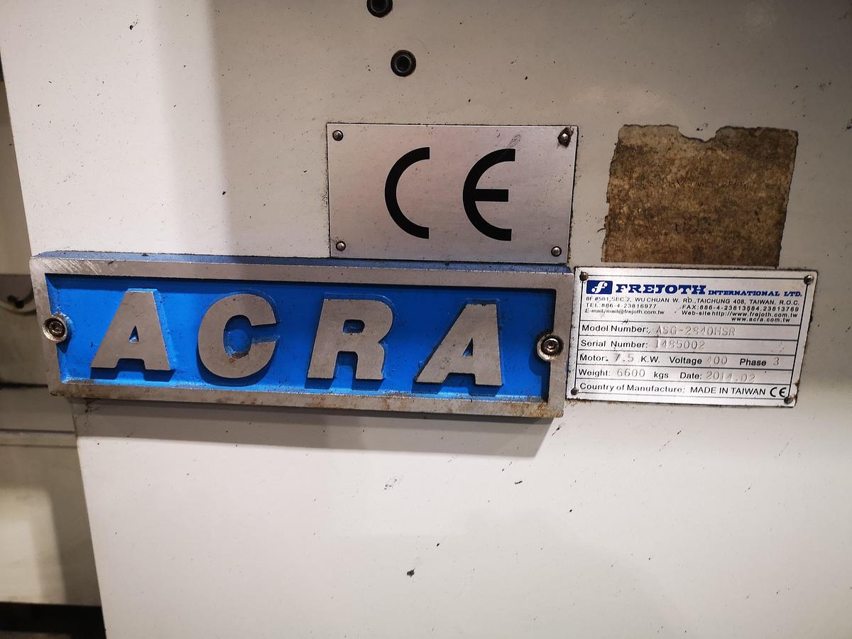 Used CNC FLAT GRINDING MACHINE ACRA ASG -2840 HSR 