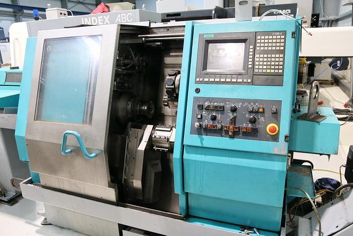 Used CNC LATHE INDEX ABC 42 WITH BAR FEEDER AND TOOLS