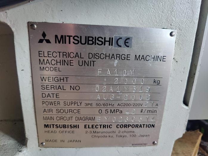 Used VIRE CUTTING EROSION EDM MITSUBISHI FA 10M