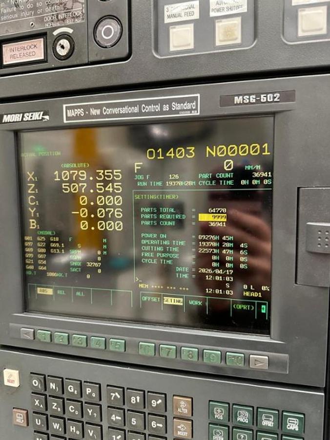 Used CNC LATHE TURNING AND MILLING -MORI SEIKI MT2000