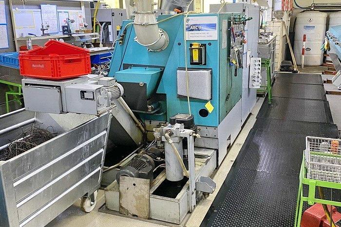 Used CNC LATHE INDEX ABC 42 WITH BAR FEEDER AND TOOLS