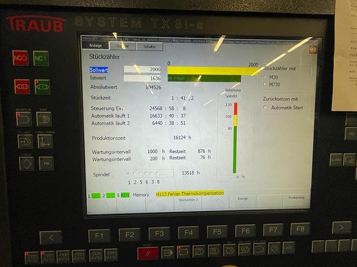 Used CNC LATHE TRAUB TNK 65 