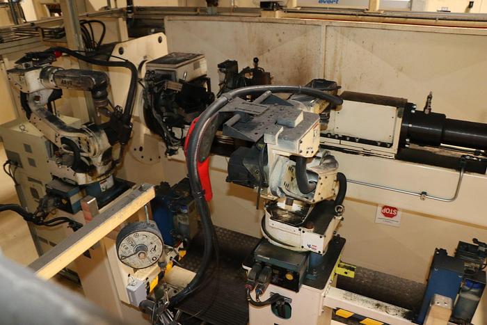 Used TWIN ROBOT WELDING CELL SEVERT-OTC 