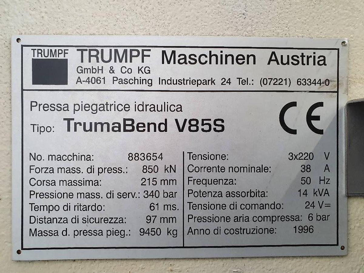 Used TRUMPF TRUMA BEND V85S