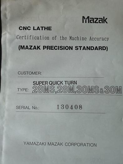 Used MAZAK SQT 30 MS TWIN SPINDLE -LOW HOURS
