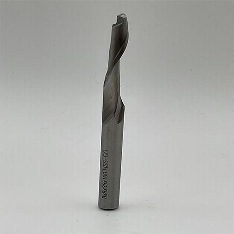 Snail Tools HSS Co Single Flute End Mill (8 x 8 x 35 x 100MM)