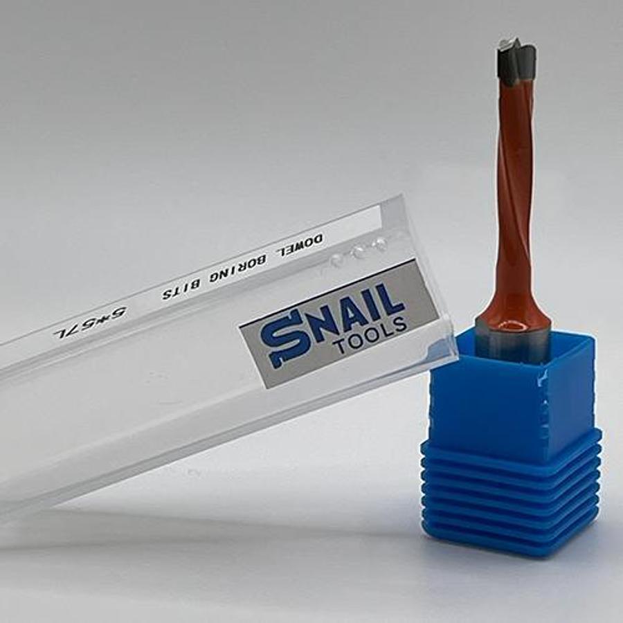 CARBIDE-TIPPED DOWEL BORING BIT β L/H β 5MM DIAMETER x 57MM LONG β 10MM SHANK