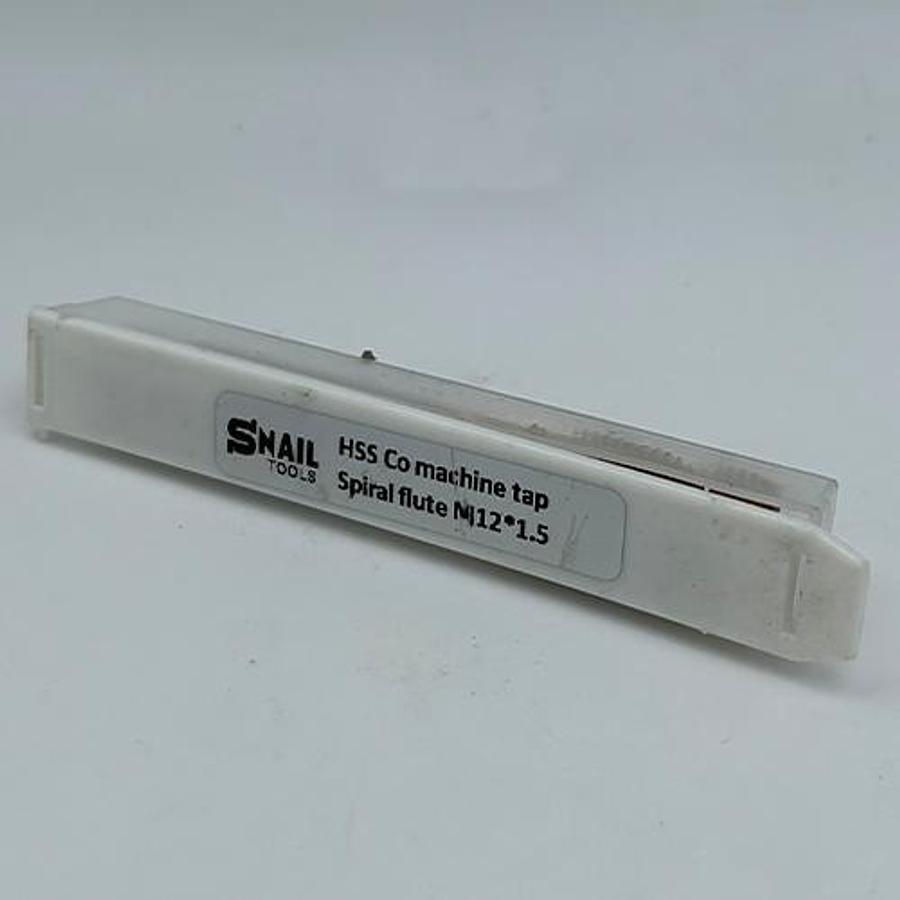 Snail Tools HSS M2 Spiral Flute Machine Tap (M12 x 1.5 Fine Pitch)