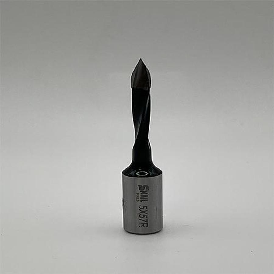 CARBIDE-TIPPED V POINT DOWEL DRILL BIT – R/H – 5MM DIAMETER x 57MM LONG – 10MM SHANK