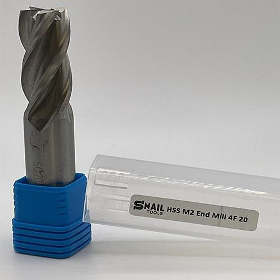 Snail Tools HSS M2 Four Flute End Mill (20.0mm Dia)