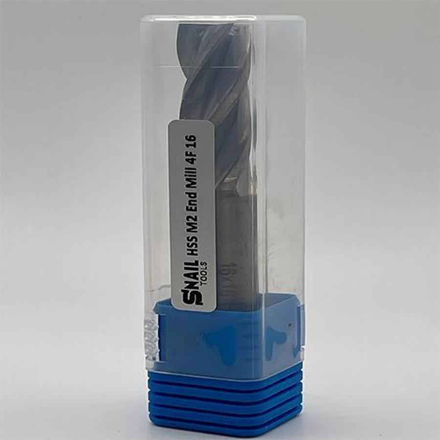 Snail Tools HSS M2 Four Flute End Mill (16.0mm Dia)