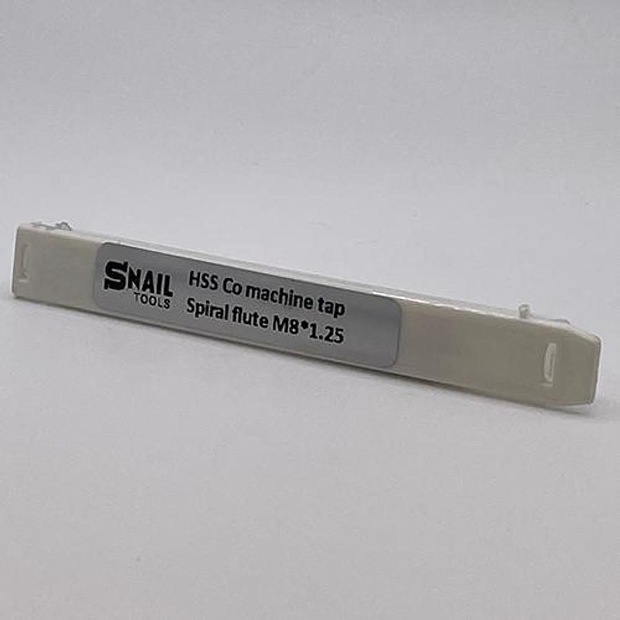 Snail Tools HSS-Co Spiral Flute Machine Tap (M8 x 1.25 Coarse Pitch) 🔩