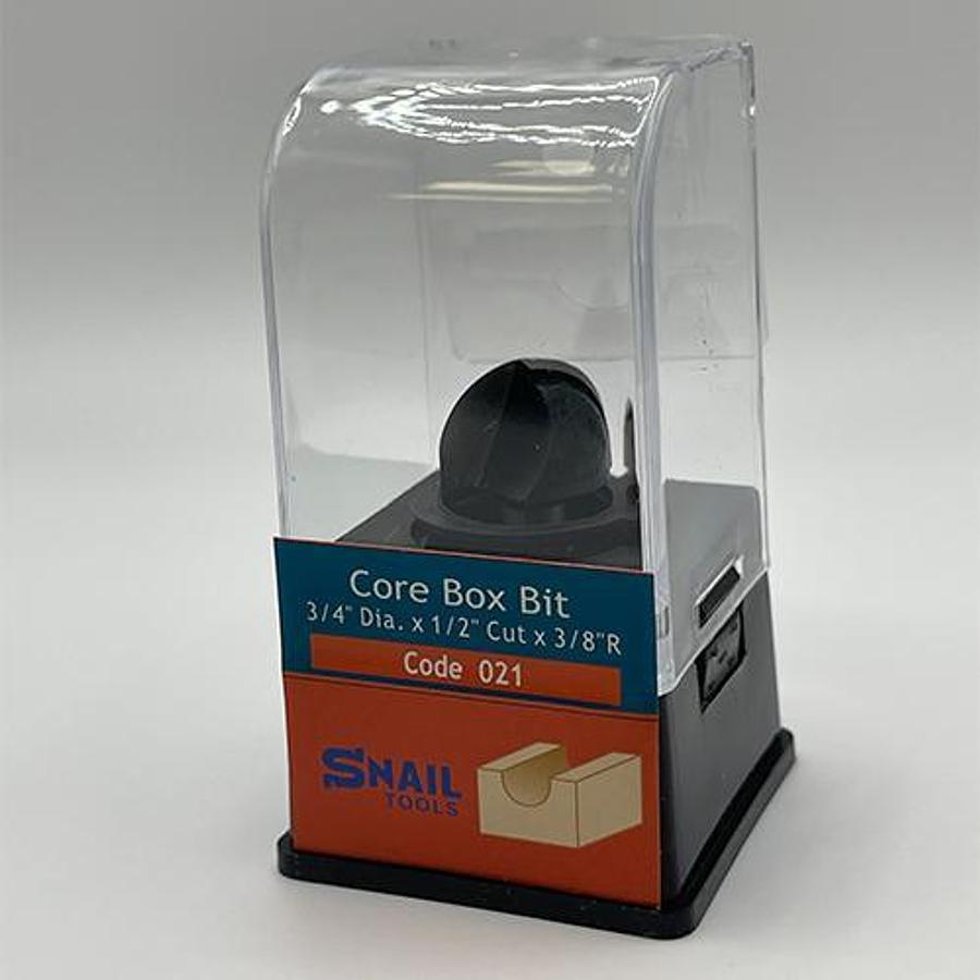 Snail Tools Core Box Router Bit (3/4″ Dia x 1/2″ Cut)