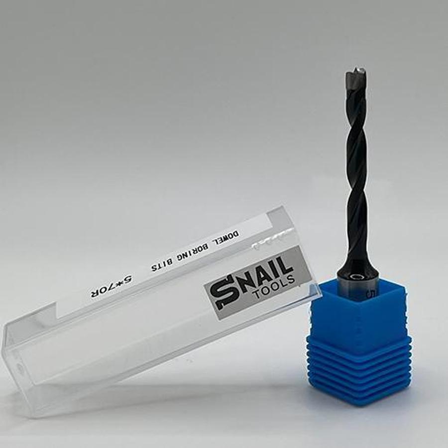 CARBIDE-TIPPED DOWEL BORING BIT β R/H β 5MM DIAMETER x 70MM LONG β 10MM SHANK