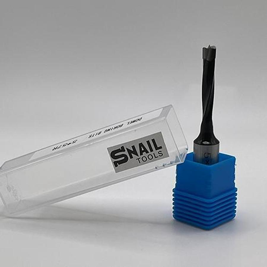 CARBIDE-TIPPED DOWEL BORING BIT β R/H β 5MM DIAMETER x 57MM LONG β 10MM SHANK