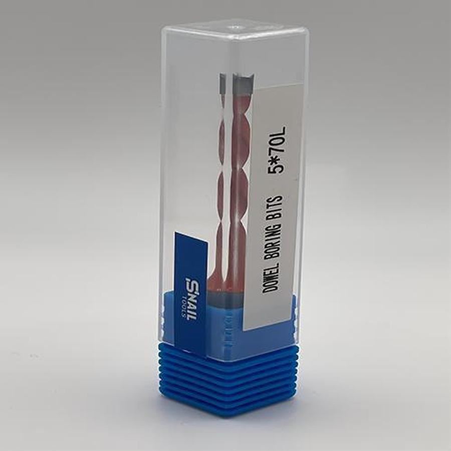 CARBIDE-TIPPED DOWEL BORING BIT – L/H – 5MM DIAMETER x 70MM LONG – 10MM SHANK