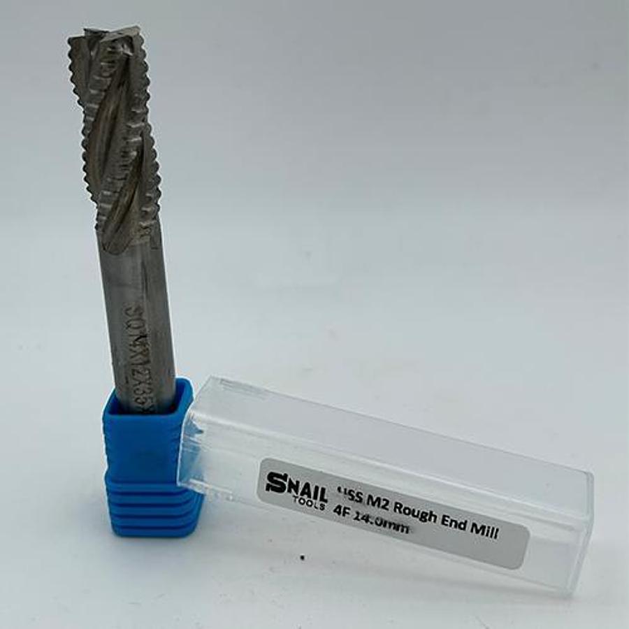 Snail Tools HSS M2 Roughing End Mill (14 x 14 x 35 x 80MM)