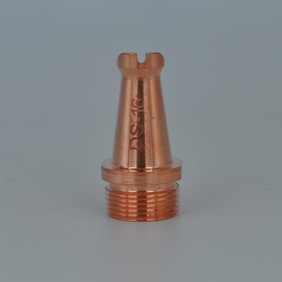 High-Concentricity Copper Laser Welding Nozzle (DS16 / M16 Thread / 1.6mm Wire Guide)