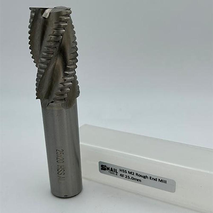 Snail Tools HSS M2 Roughing End Mill (25 x 20 x 35 x 80MM)