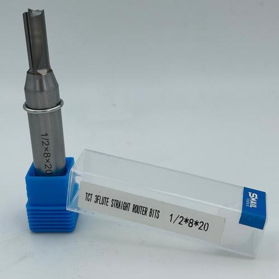 TCT 3FLUTE STRAIGHT ROUTER BITS-1-2x8x20