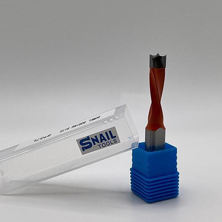 CARBIDE-TIPPED DOWEL BORING BIT β L/H β 8MM DIAMETER x 57MM LONG β 10MM SHANK
