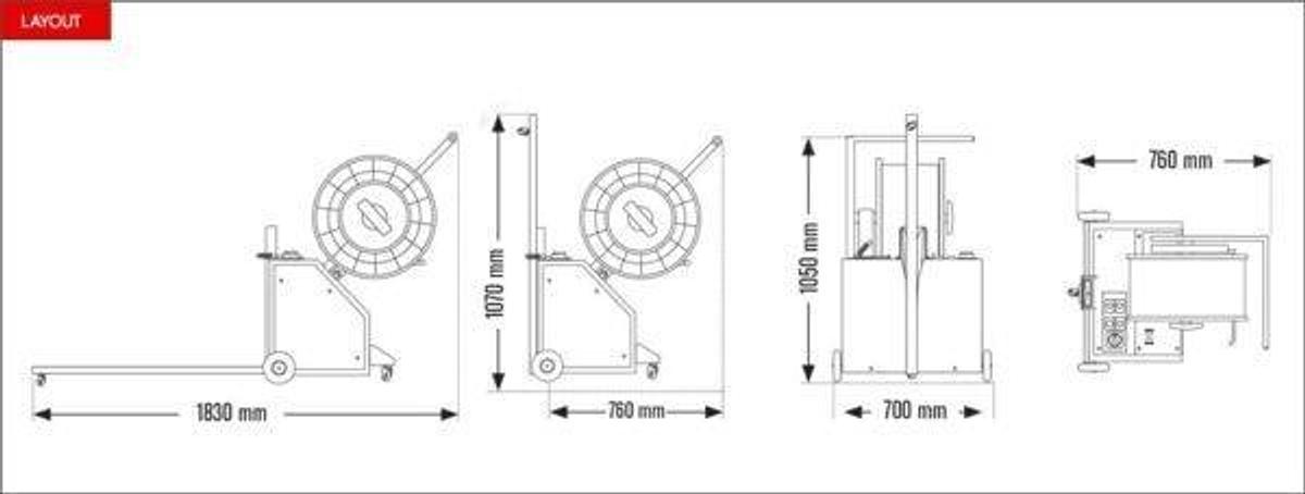 Semi Automatic Strapping Machine Pallet Strap T45