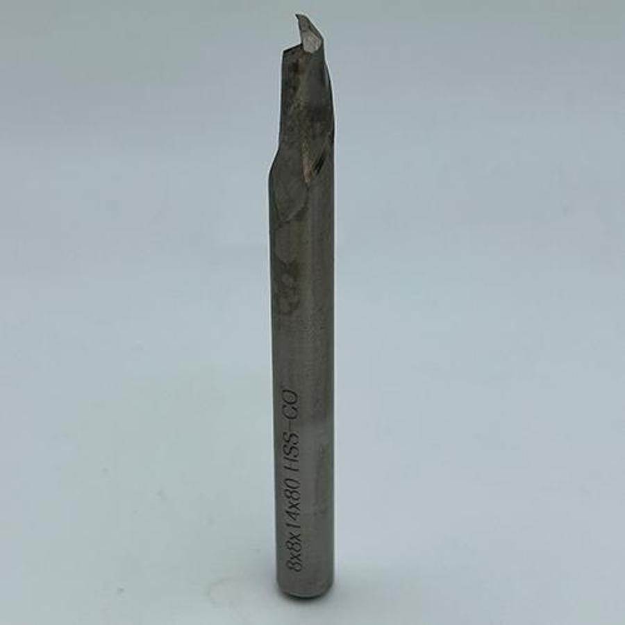 Snail Tools HSS Co Single Flute End Mill (8 x 8 x 14 x 80MM)
