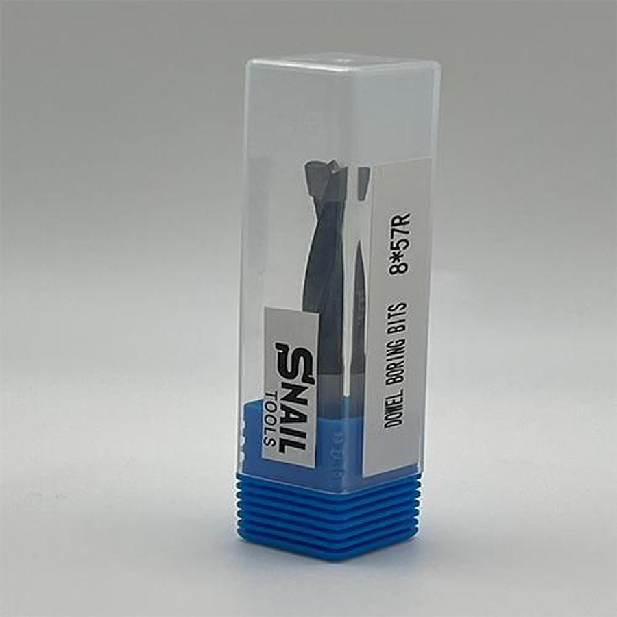 CARBIDE-TIPPED DOWEL BORING BIT – R/H – 8MM DIAMETER x 57MM LONG – 10MM SHANK
