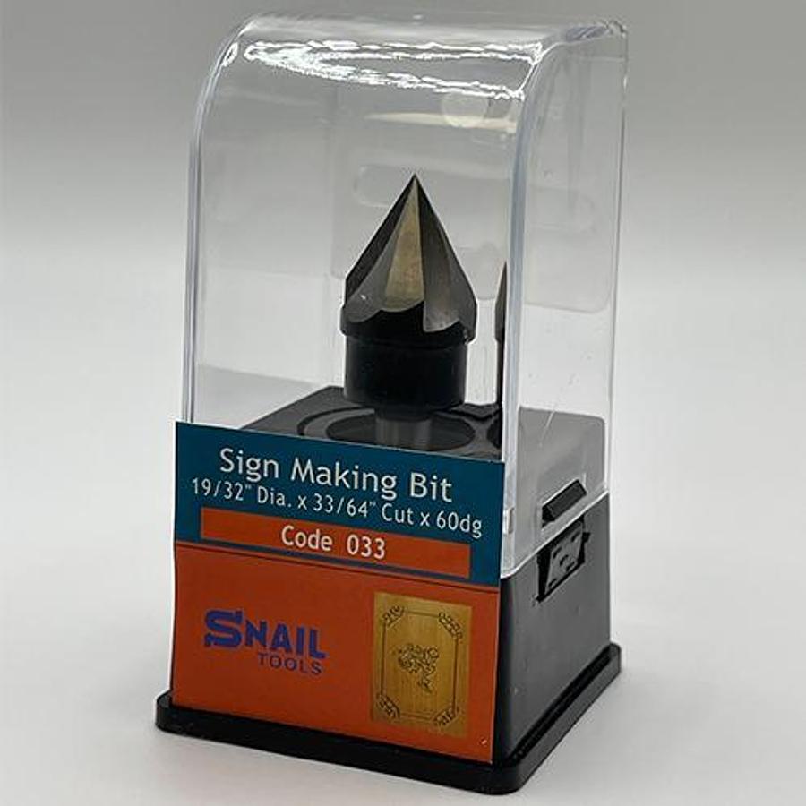 Snail Tools Professional Sign Making Bit (19/32″ Dia x 60° Angle)