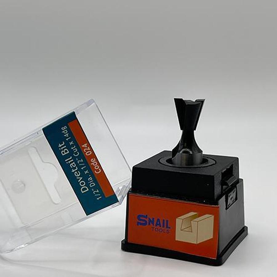 Snail Tools Dovetail Router Bit (1/2″ Dia x 1/2″ Cut, 14° Angle)