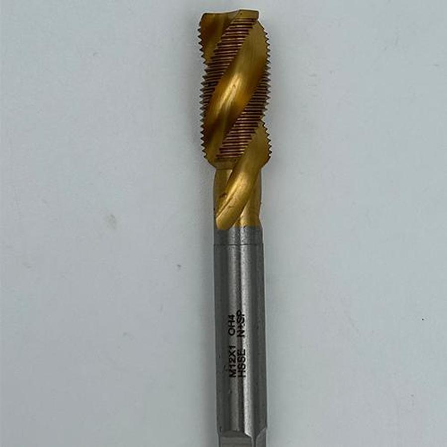 Snail Tools HSS M2 Spiral Flute Machine Tap (M12 x 1.0 Superfine Pitch)