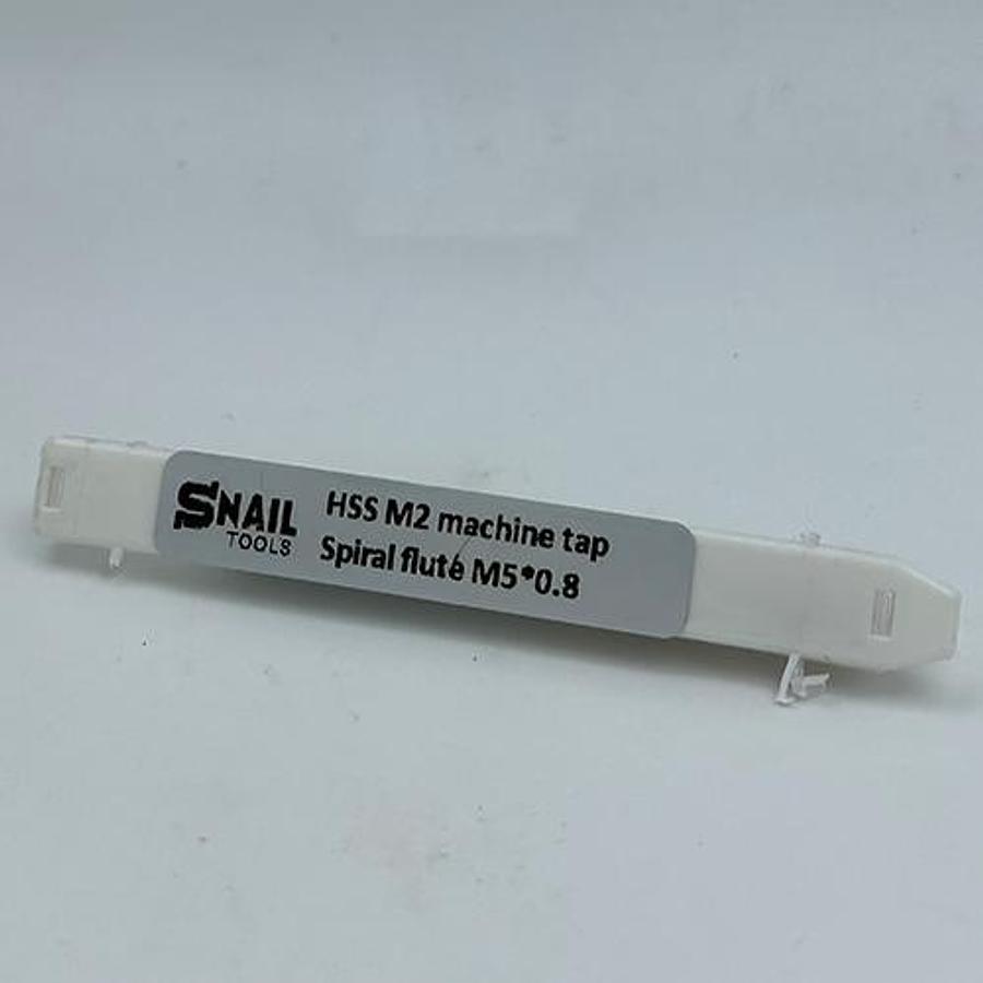 Snail Tools HSS M2 Spiral Flute Machine Tap (M5 x 0.8 Coarse Pitch)
