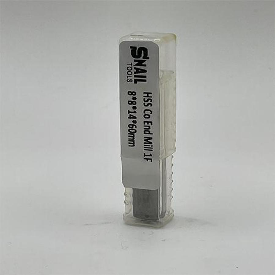 Snail Tools HSS Co Single Flute End Mill (8 x 8 x 14 x 60MM)