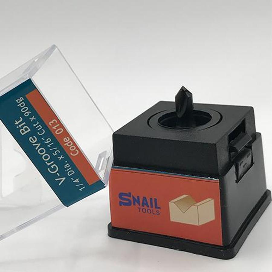 Snail Tools V-Groove Router Bit (1/4″ Dia x 5/16″ Cut)
