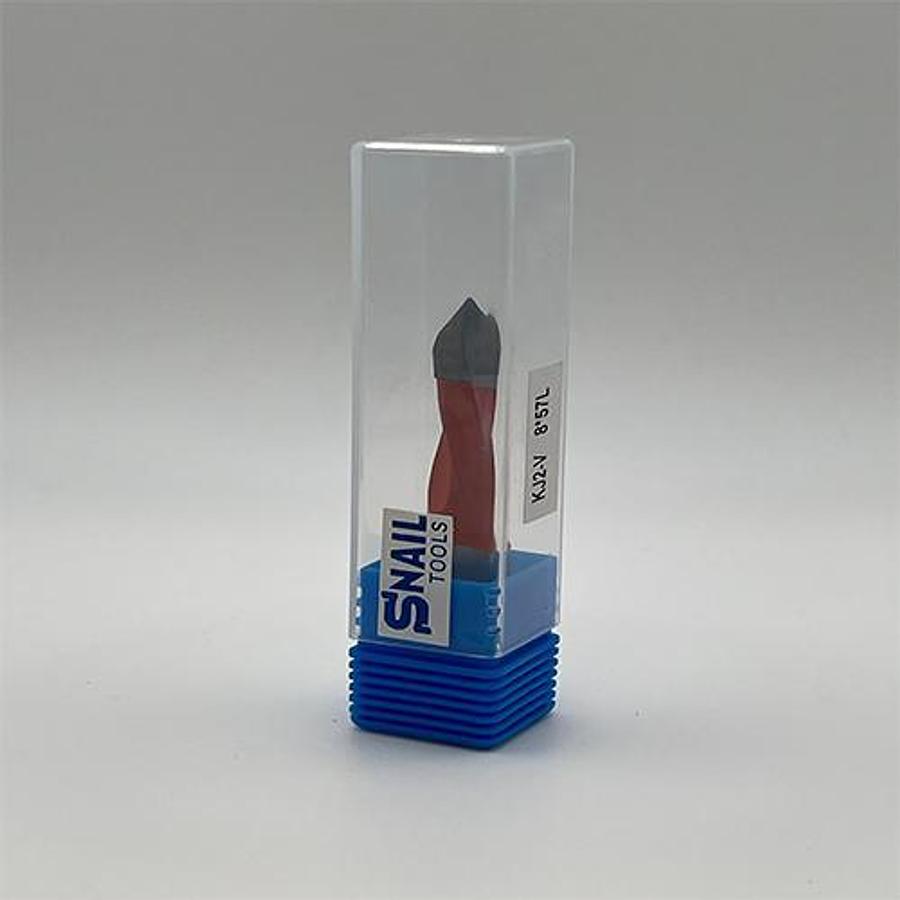 CARBIDE-TIPPED V POINT DOWEL DRILL BIT – L/H – 8MM DIAMETER x 57MM LONG – 10MM SHANK