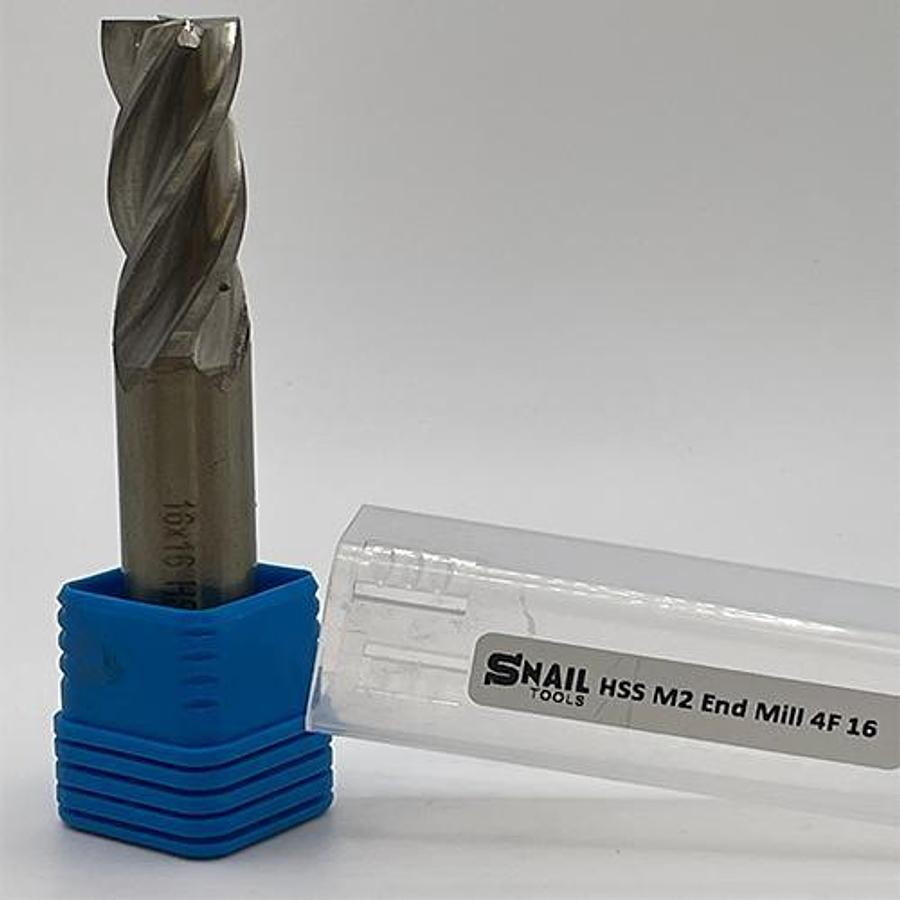 Snail Tools HSS M2 Four Flute End Mill (16.0mm Dia)