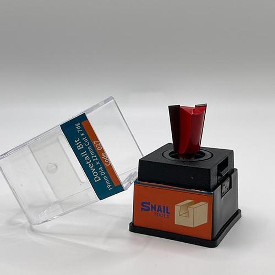 Snail Tools Dovetail Router Bit (19mm Dia x 22mm Cut, 7° Angle)