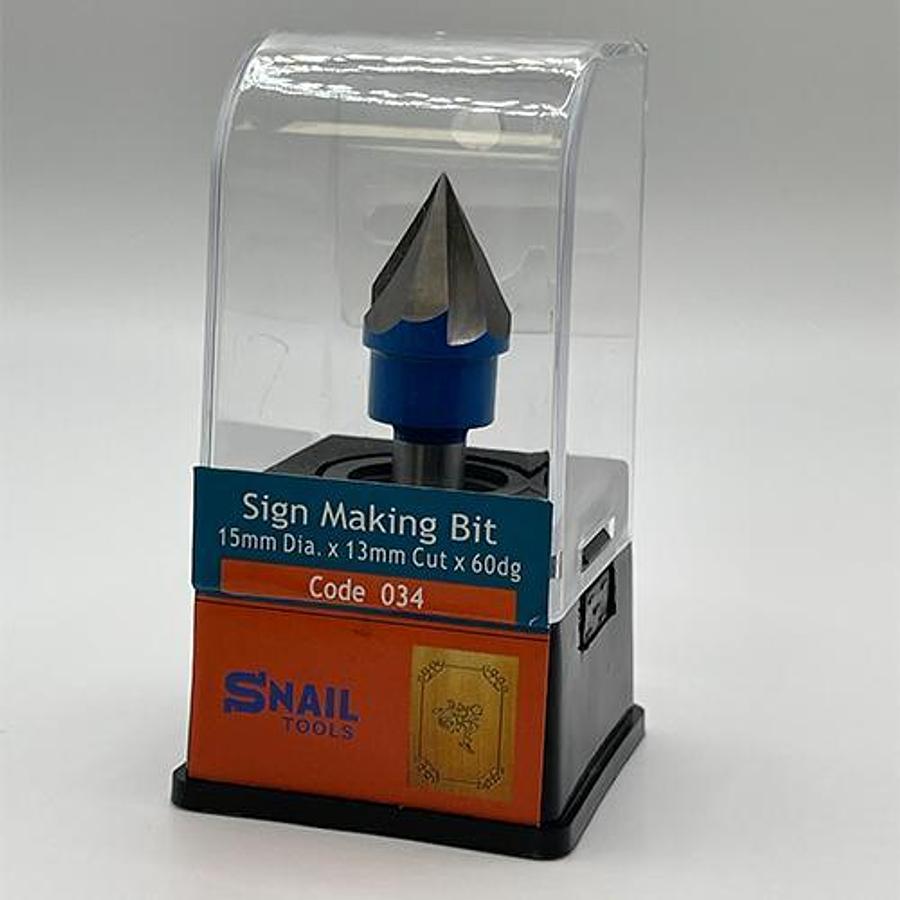 Snail Tools Professional Sign Making Bit (9/16″ Dia, 60° Angle)